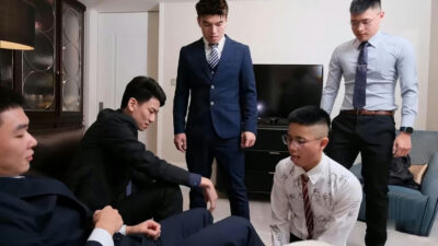 HAITAI x DENNIS x MORGAN x 維特 x 新鮮社畜 x KOJI 知名企業職員集體6p性愛趴!!