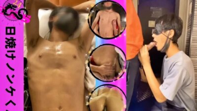 HON-75 日焼けノンケ君が来てくれました！体脂肪も少なくてスリ筋！！  敏感すぎてすぐビンビンになるし、乳首も感じまくり！ 乳首とチンコを攻めまくると身体がビクビク___！