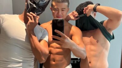黑皮肌肉教练 jiaolianheizi – 每到晚上，我的外翻逼就開始給健身會員工作