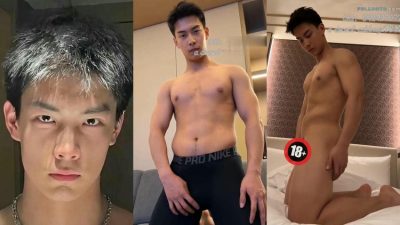 Chinese handsome athletic solo: Hotel session